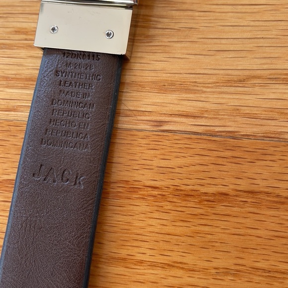 Reversible kids Dockers black and brown leather belt size M 26-28 - Picture 4 of 6